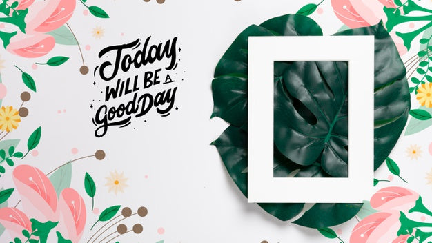 Free Message On Paper Sheet With Realistic Leaf Psd