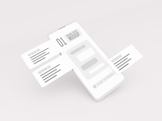 Free Messaging Conversation Concept On Mobile Phone Mockup Psd