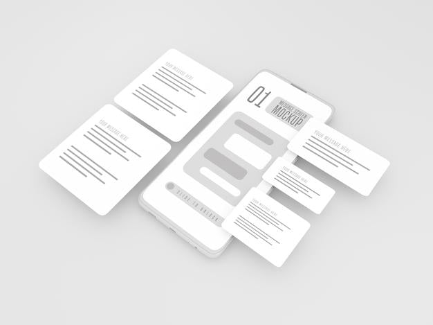 Free Messaging Conversation Concept On Mobile Phone Mockup Psd