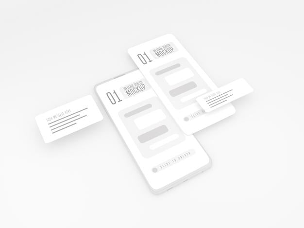 Free Messaging Conversation Concept On Mobile Phone Mockup Psd