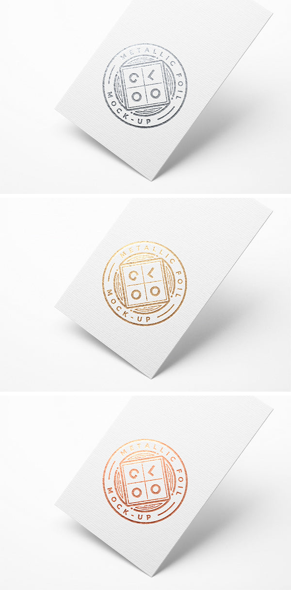 Free Metallic Foil Logo Mockup