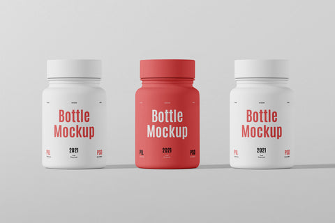 Free Mini Plastic Bottle Psd Mockup