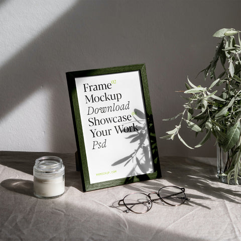Free Mini Wood Frame Mockup