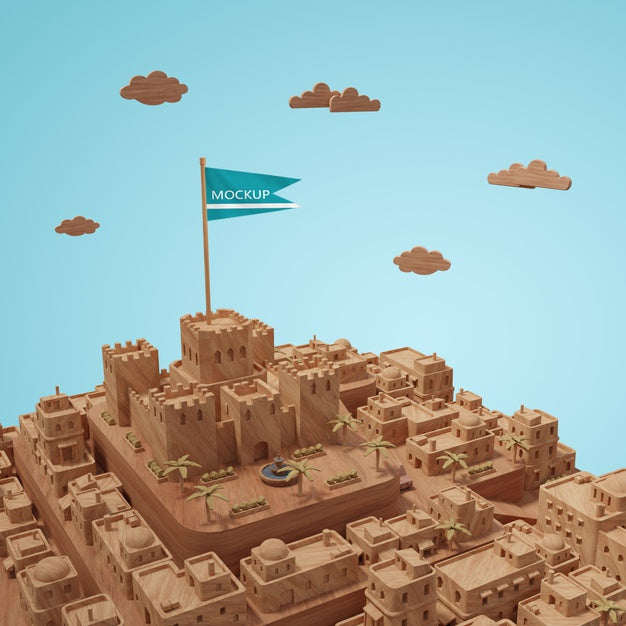 Free Miniature 3D Model Of Cities Buildings Psd