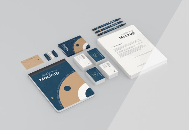 Free Minimal Assortment Of Stationery Objects Psd