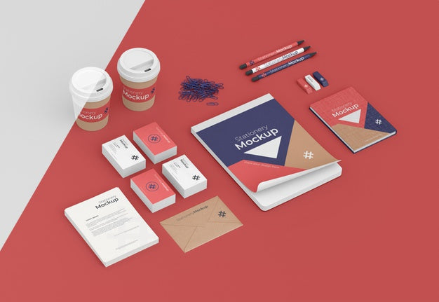 Free Minimal Assortment Of Stationery Objects Psd
