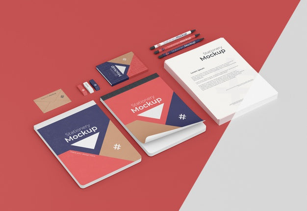 Free Minimal Assortment Of Stationery Objects Psd