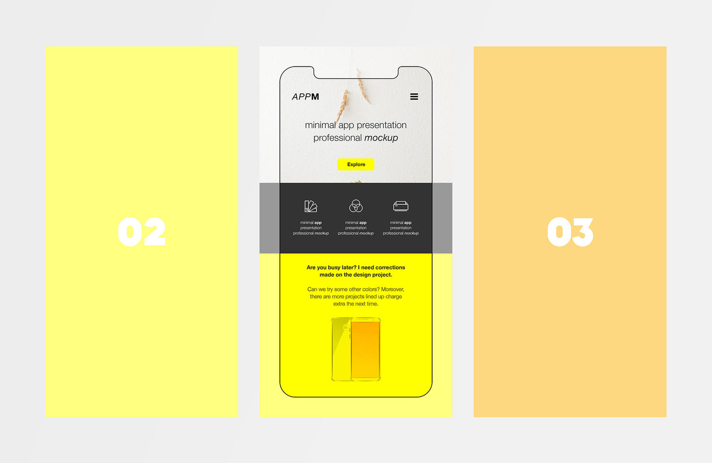Free Minimal Flat App Presentation Mockup
