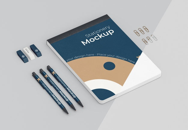 Free Minimal Stationery Objects Arrangement Psd