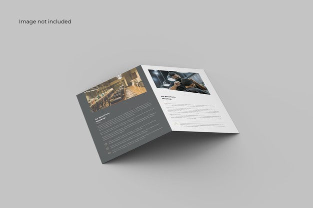 Free Minimalist Bifold Brochure Mockup Psd