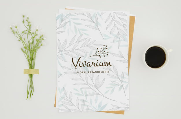 Free Minimalist Paper Mock-Up On White Background Psd