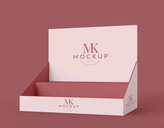 Free Minimalist Red Exhibitor Mock-Up Psd