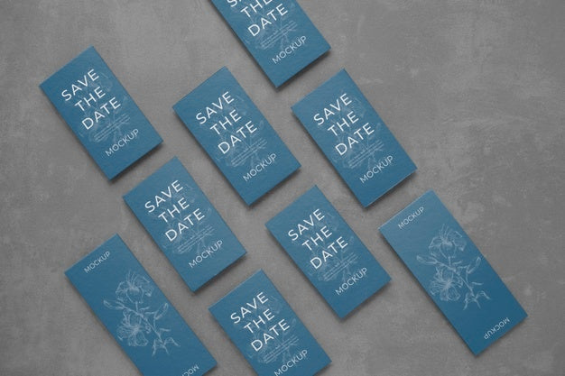 Free Minimalist Save The Date Stationary Mockup Psd