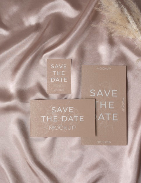 Free Minimalist Save The Date Stationary Mockup Psd