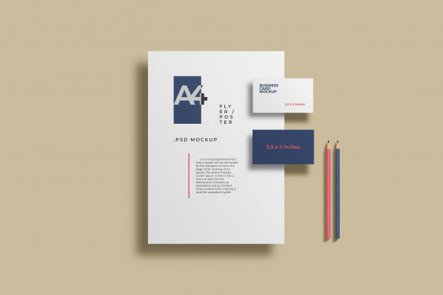 Free Minimalist Stationery Mockup Psd