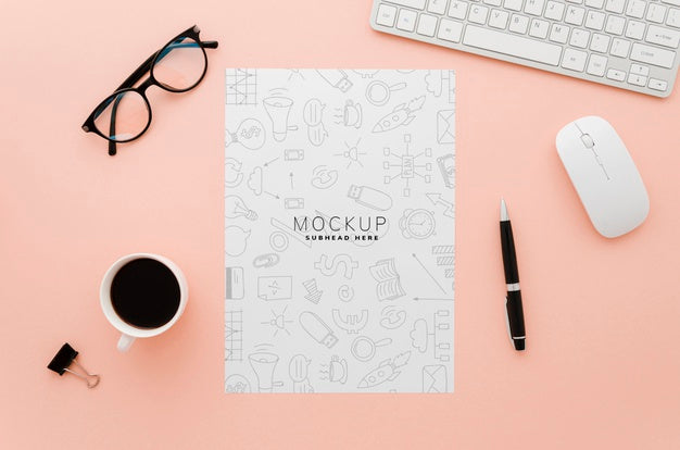 Free Minimalist Stationery Paper Mock-Up Psd