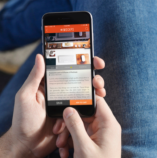 Free Mobile Phone Screen Mock Up Design Psd