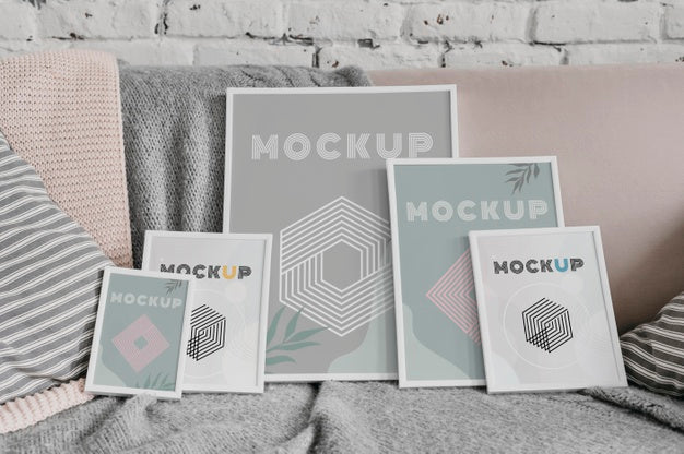 Free Mock Up Frame On Couch Psd