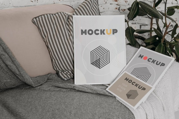 Free Mock Up Frame On Couch Psd