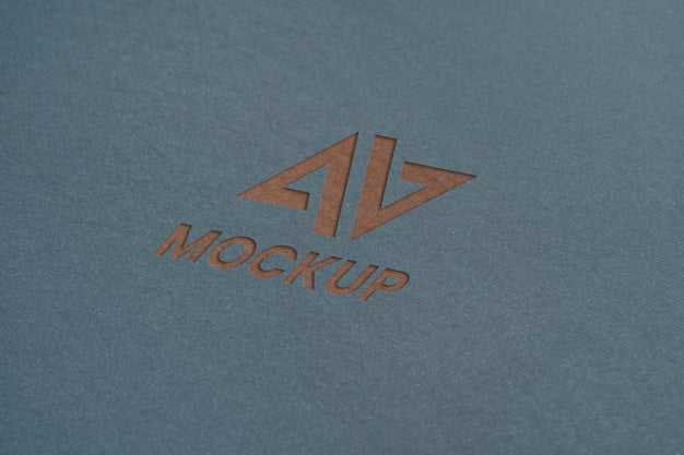 Free Mock-Up Logo Design Business Close-Up Psd