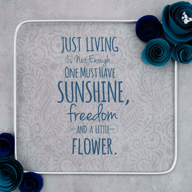 Free Mock-Up Ornamental Floral Frame With Message Psd