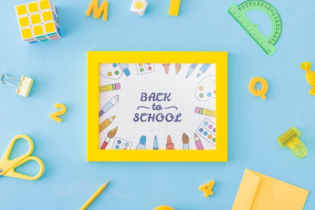 Free Mockup With Back To School Concept Psd