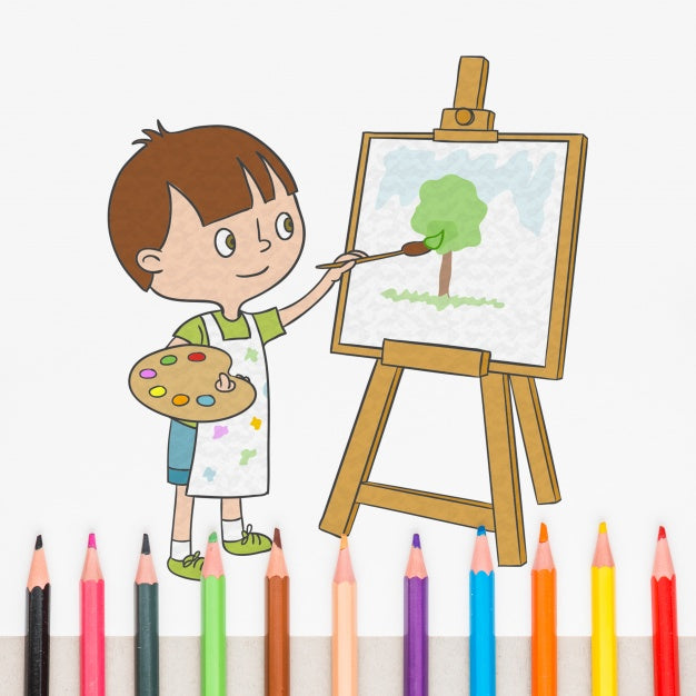 Free Mockup With Pencils In Different Colores Psd