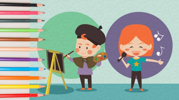 Free Mockup With Pencils In Different Colores Psd