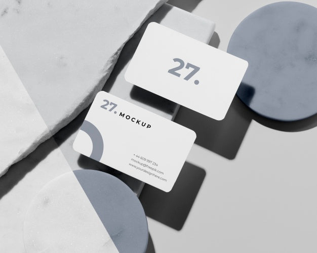 Free Modern Arrangement Of Mock-Up Business Card Psd