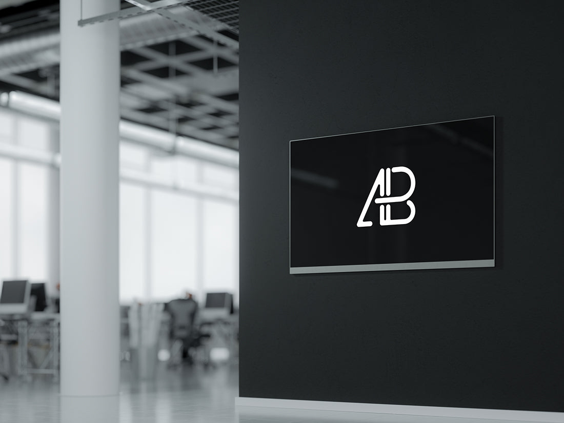 Free Modern Digital Signage Mockup