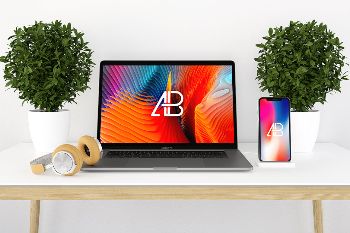 Free Modern Iphone X And Macbook Pro Mockup Vol.2