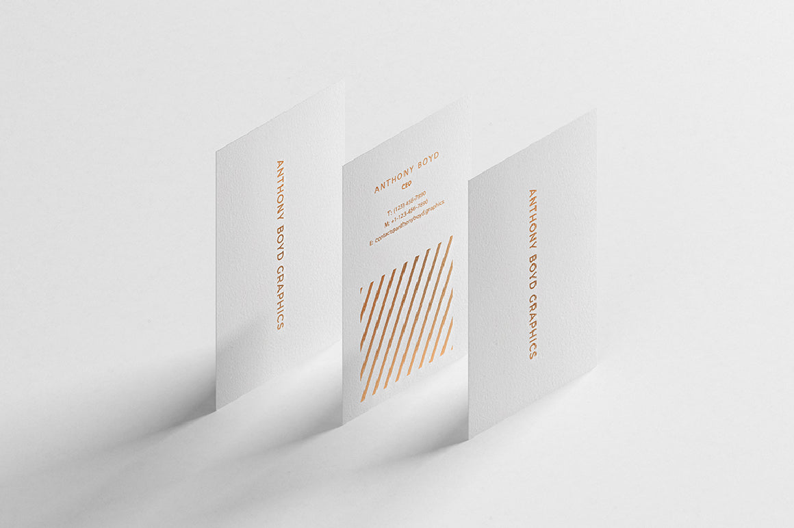 Free Modern Vertical Business Card Mockup