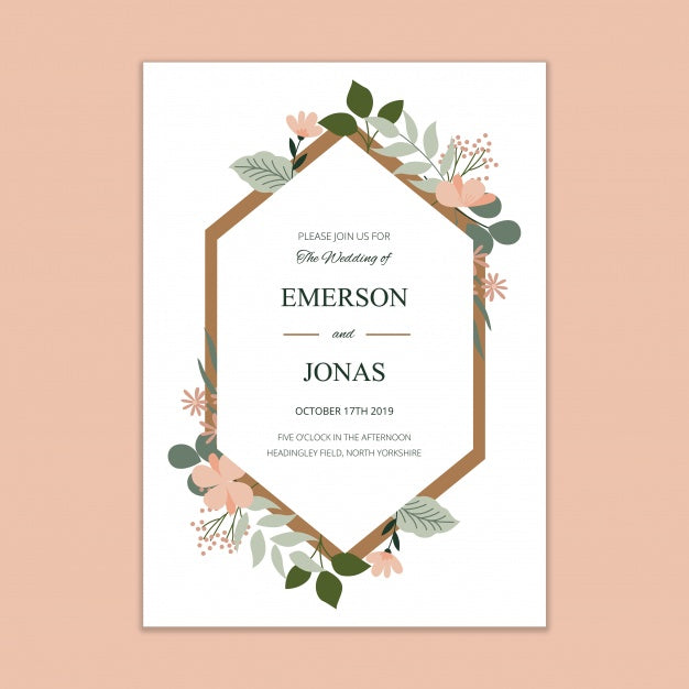 Free Modern Wedding Invitation Mockup Psd