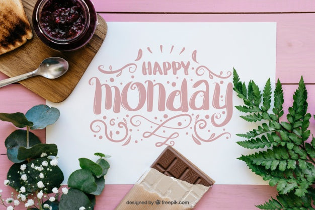 Free Monday Decoration Mockup Psd