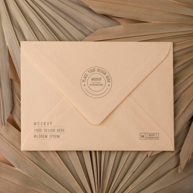 Free Monochromatic Envelope Mockup Design Psd