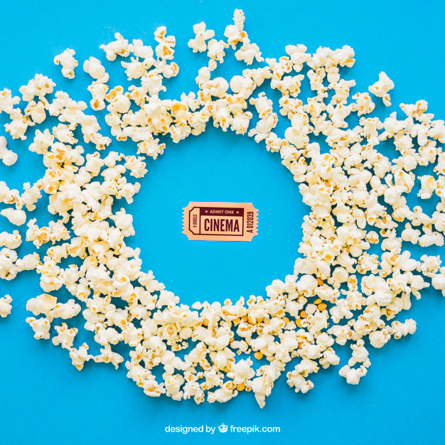 Free Movie Ticket And Popcorn Psd