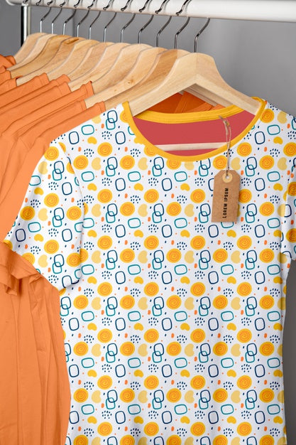 Free Multicolored Shirt Concept Mock-Up Psd