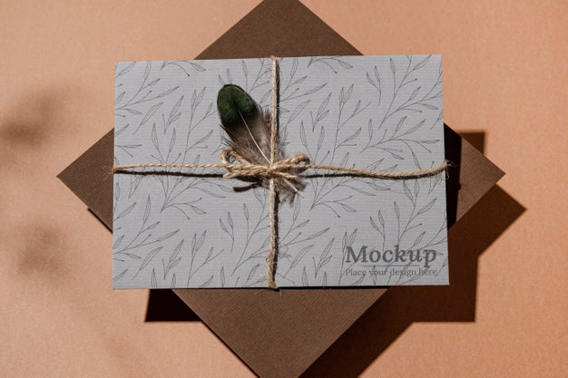 Free Natural Material Card Mock-Up Assortment Psd