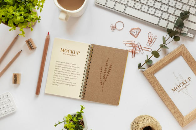 Free Natural Material Stationery Mock-Up Assortment Psd