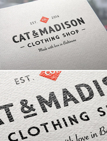 Free Natural Paper Printed Logo Mockup