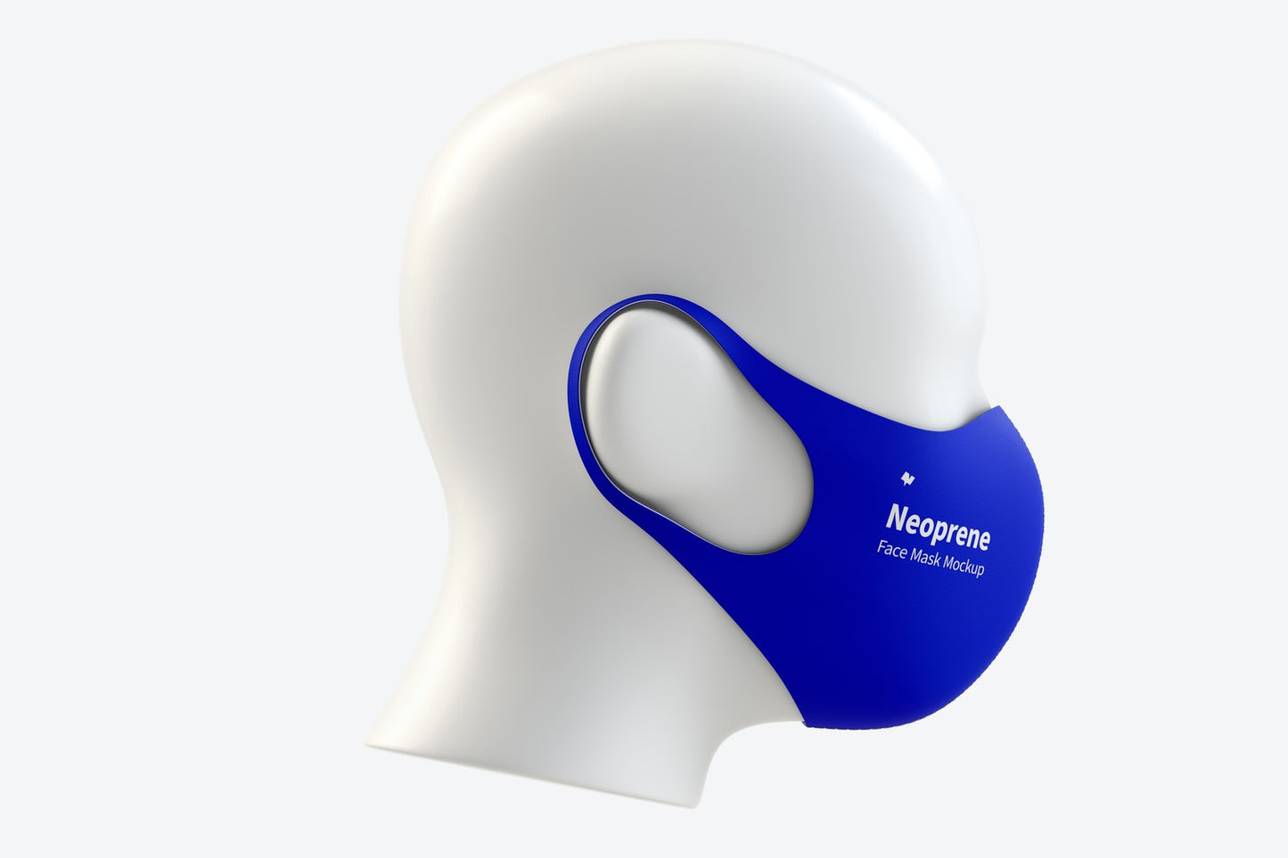 Free Neoprene Guard Face Mask Mockup, Left View