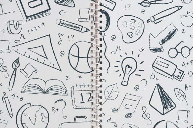 Free Notebook Mockup With Back To School Concept Psd