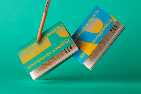 Free Notebook Set Psd Scene Mockup