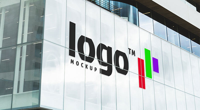 Free Office Building Logo Mockup Psd