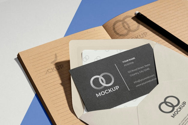Free Office Stationery Mock-Up With Paper Psd