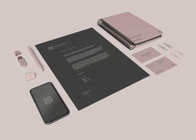 Free Office Stationery Set Mockup Psd