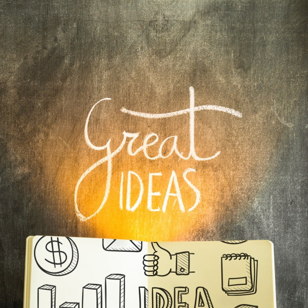 Free Open Book Mockup With Ideas Concept Psd