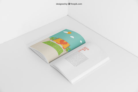Free Open Booklet Mockup Psd