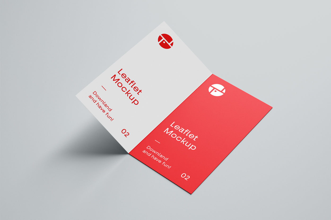 Free Open Two Fold Brochure Mockup