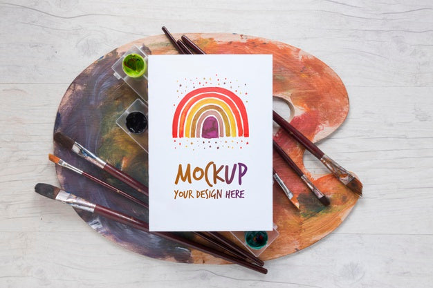 Free Painting Watercolors And Brushes Psd